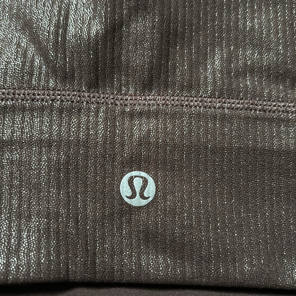 LULULEMON ALIGN ASYMMETRICAL RIBBED BRA *SHINE IN ESPRESSO SZ 6 NWT - Picture 3 of 8